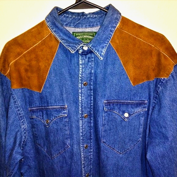Vintage Ralph Lauren!!* denim long sleeve. - Picture 7 of 8